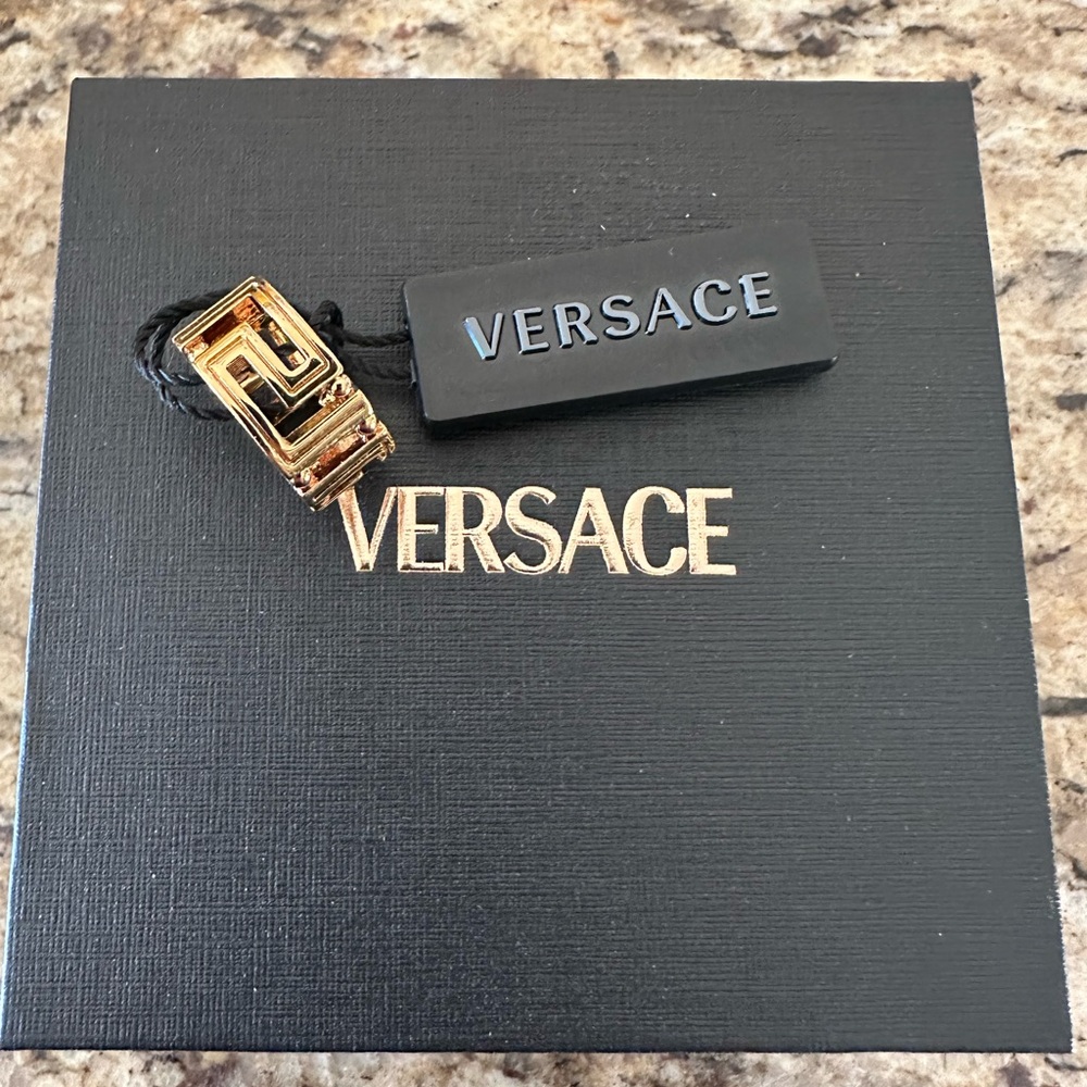 Versace Gold Tone Ring - Picture 2 of 6